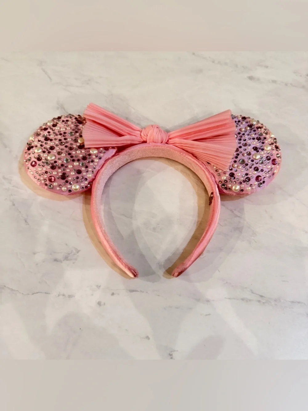 NEW Disney Minnie Mouse Pink Rhinestone Ear Headband Adult BaubleBar